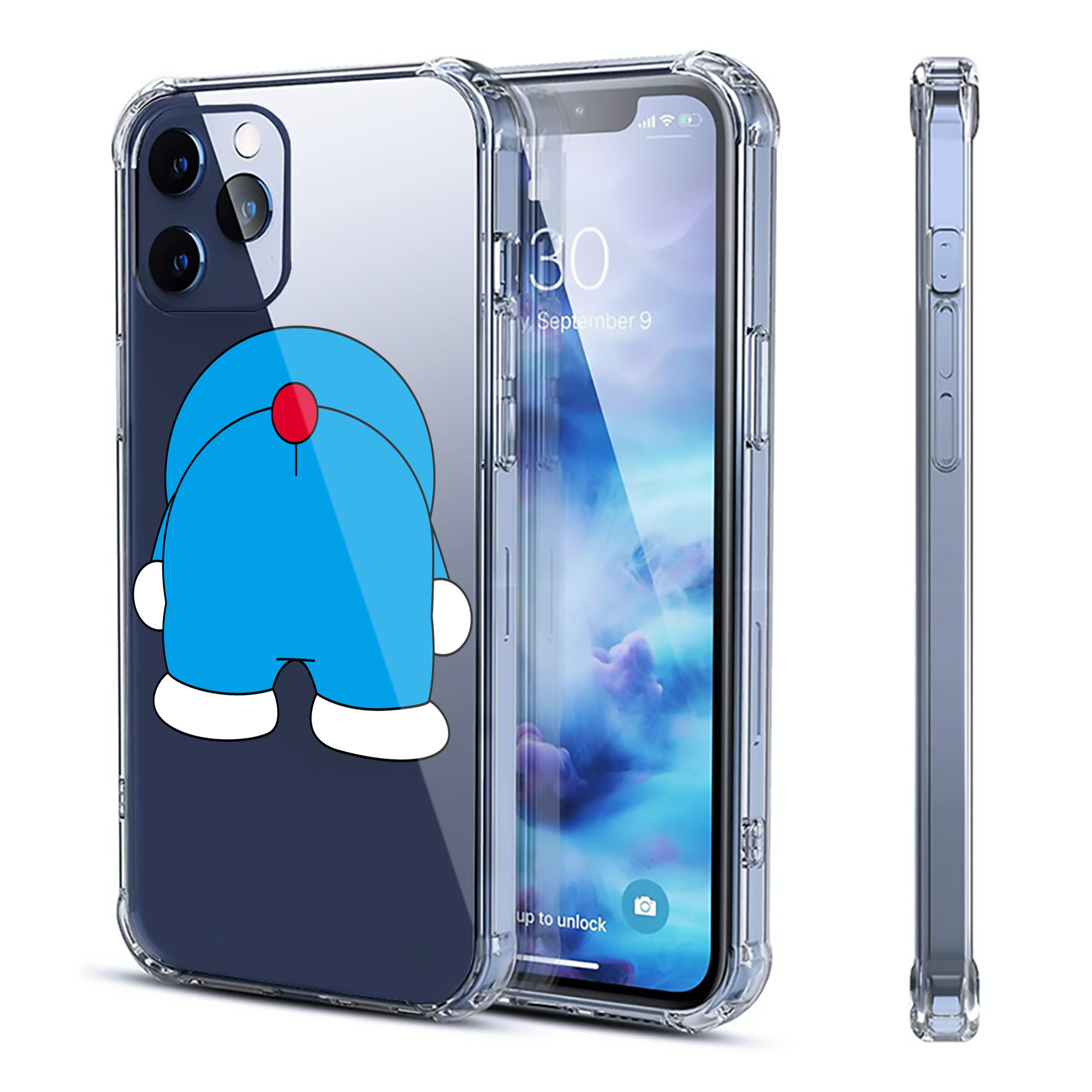 （画像用） ドラえもん Doraemon 【iPhone 12シリーズ対応】透明スマホケース（クリアソフトケース）